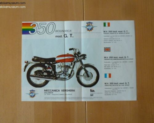 MV Agusta 350 Scrambler, GT Brochure Original  